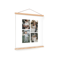 Gepersonaliseerde poster met houten posterhanger 40x50 - thumbnail