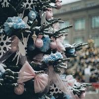 Decoris kerstballen set Glas 42st poederroze 5-6-7cm - thumbnail