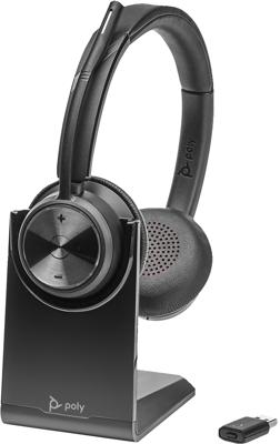 Plantronics Poly Savi 7320 Office Draadloze Hoofdtelefoon, Handbediend, Kantoor/Callcenter, Zwart