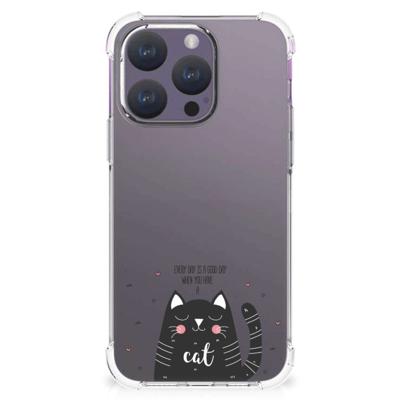 iPhone 15 Pro Stevig | Bumper Hoesje | Cat Good Day iPhone 15 Pro Stevig | Bumper Hoesje | Cat Good Day