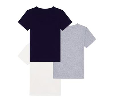 Set van 3 t-shirts voor kinderen van effen katoen PETIT BATEAU met korte mouwen wit Set van 3 t-shirts voor kinderen van effen katoen PETIT BATEAU met korte mouwen wit