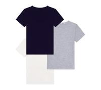 Set van 3 t-shirts voor kinderen van effen katoen PETIT BATEAU met korte mouwen wit - thumbnail