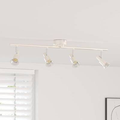 VidaXL Plafondspot met schijnwerpers nikkel 70 x 9 x 12,5 cm staal