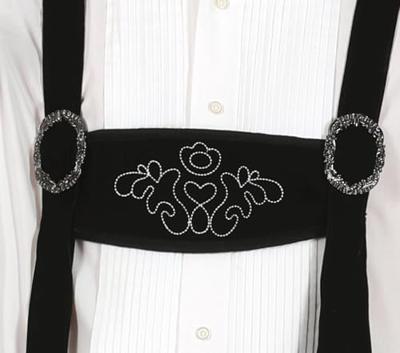 Lederhose Lang Zwart Bruno