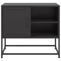 Tv-meubel 68x39x60,5 cm staal zwart - thumbnail