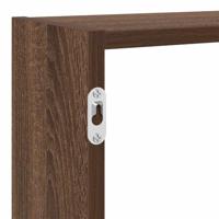 Wandschap kubus 7 vakken bewerkt hout bruin eikenkleur - thumbnail