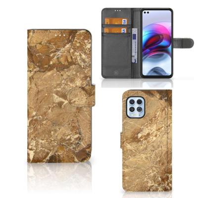 Motorola Moto G100 | Bookcase | Marmer Creme