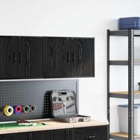 VidaXL Garagewandkast spaanplaat zwart - thumbnail