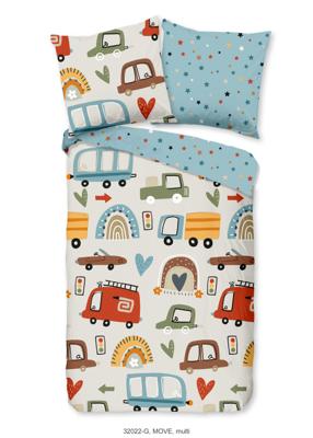 Good Morning Kinderdekbedovertrek "auto&apos;s" - Multi - (135x200 cm) - Katoen
