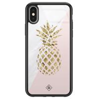 iPhone X/XS glazen hardcase - Ananas - thumbnail