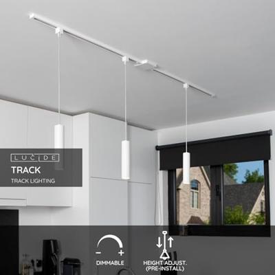 Lucide TRACK FLORIS Hanglamp - 1-fase Railsysteem / Railverlichting - 1xGU10 - Wit (Uitbreiding)