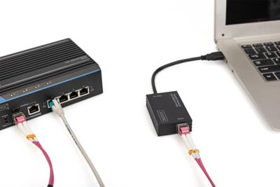 Digitus Computer, Glasvezel, Laptop, USB 3.2 Gen 1 (USB 3.0), Netwerk Adapter [1x USB - 1x SFP-slot] DN-3026 17.00 cm