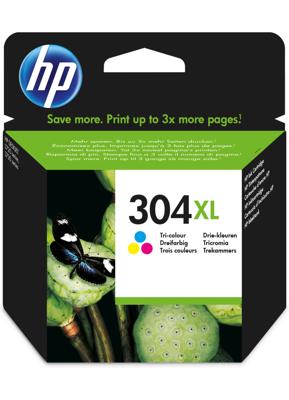 HP 304XL Inktcartridge Origineel Cyaan, Magenta, Geel N9K07AE Inkt