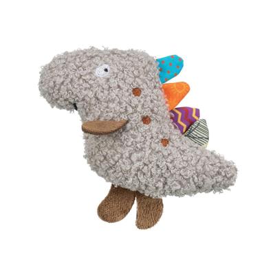 Trixie dino pluche met kattenkruid / catnip grijs