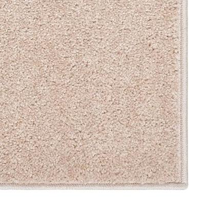VidaXL Vloerkleed kortpolig 80x150 cm donkerbeige