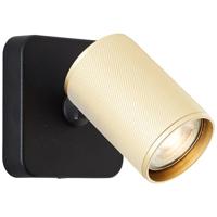 Brilliant OpbouwspotMarty zwart met goud - G99201/86 - thumbnail
