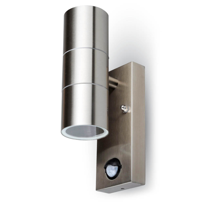 V-TAC VT-7622PIR Wandlampen IP44 Roestvrij staal VT-7622PIR