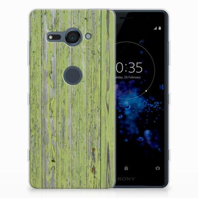 Sony Xperia XZ2 Compact Bumper Hoesje Green Wood Sony Xperia XZ2 Compact Bumper Hoesje Green Wood