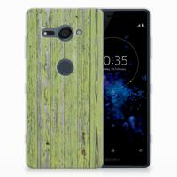 Sony Xperia XZ2 Compact Bumper Hoesje Green Wood - thumbnail