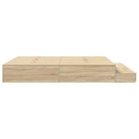 Opbergbedframe Sonoma Eiken 236.5 x 200 x 31.5 cm Bewerkt hout - thumbnail
