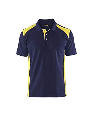 Blakläder Blauwe kleding 33241050 poloshirt, marineblauw/geel XS