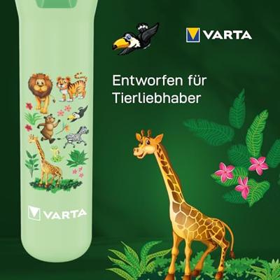 Varta Kids Flashlight 2AA mit Batt. Zaklamp werkt op batterijen 70 h 0.117
