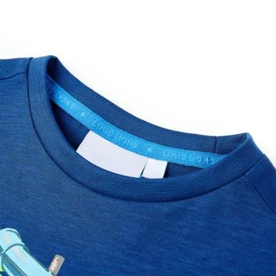 Kindershirt 116 donkerblauw