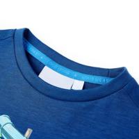 Kindershirt 128 donkerblauw - thumbnail