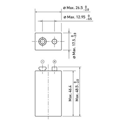 Panasonic Batterie Powerline -9V Block 12er Karton - Battery - 9V