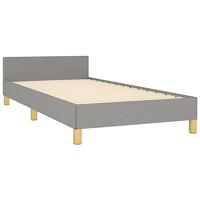Bedframe zonder matras 90x200 cm stof lichtgrijs - thumbnail