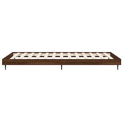 Bedframe zonder matras bewerkt hout bruin eikenkleur 75x190 cm