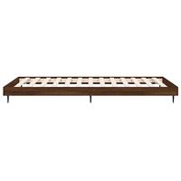 Bedframe zonder matras bewerkt hout bruin eikenkleur 75x190 cm - thumbnail