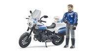 bruder bworld Scrambler Ducati Politiemotor modelvoertuig - thumbnail