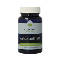 Vitakruid Astaxanthine Astapure 4mg duurzaam gekweekte alg 60 Vegetarische capsules - thumbnail