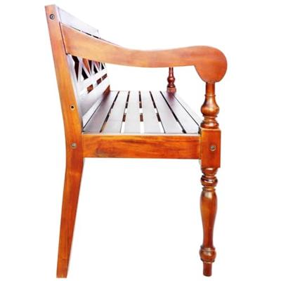 VidaXL Bank batavia 123 cm massief mahoniehout donkerbruin VidaXL Bank batavia 123 cm massief mahoniehout donkerbruin