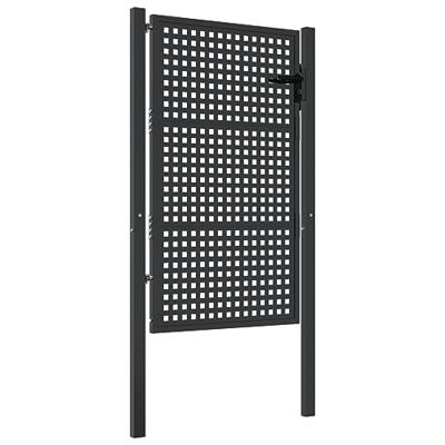 VidaXL Tuinpoort antraciet 100x150 cm staal VidaXL Tuinpoort antraciet 100x150 cm staal