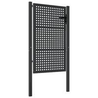 VidaXL Tuinpoort antraciet 100x150 cm staal - thumbnail