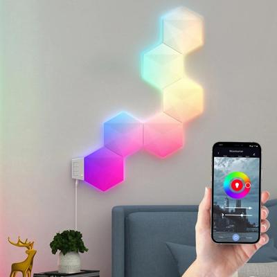 Tuya hexagon RGBic wand-/tafellamp | 6-pack