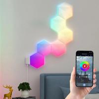 Tuya hexagon RGBic wand-/tafellamp | 6-pack - thumbnail