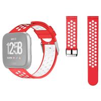 Voor Fitbit versa eenvoudige mode siliconen horlogebandje (rood) - thumbnail