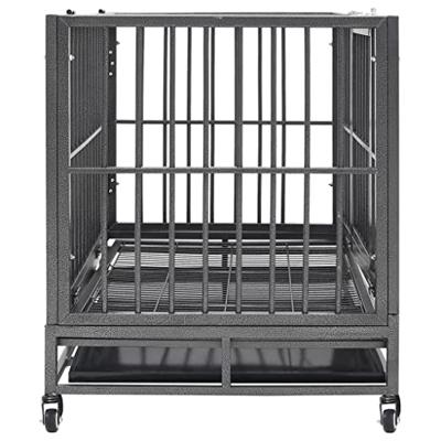 VidaXL Hondenbench met wielen 102x72x85 cm staal