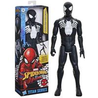 Deluxe Spider-Man actiefiguur van 30 cm in zwart pak, Titan-serie, superheldenspeelgoed voor kinderen, Marvel Spider-Man, geschikt voor kinderen vanaf 4 jaar. - thumbnail