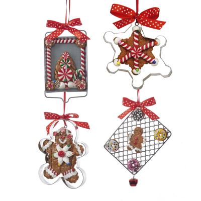 Gingerbread On Tray With Cookie 4 Inch - Kurt s adler