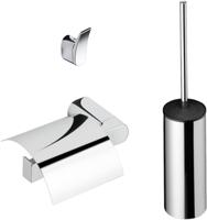 Geesa Wynk toilet accessoireset 3-in-1 Chroom - thumbnail