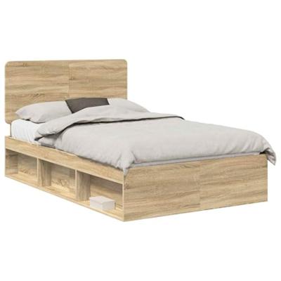 Bedframe met hoofdeinde Sonoma 120 x 190 cm Massief grenenhout