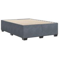 Bedframe zonder matras 140x190 cm fluweel donkergrijs - thumbnail