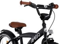AMIGO Explorer 18 Inch Jongens Terugtraprem Zwart/Wit - thumbnail