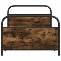 Bedframe zonder matras bewerkt hout gerookt eiken 100x190 cm - thumbnail