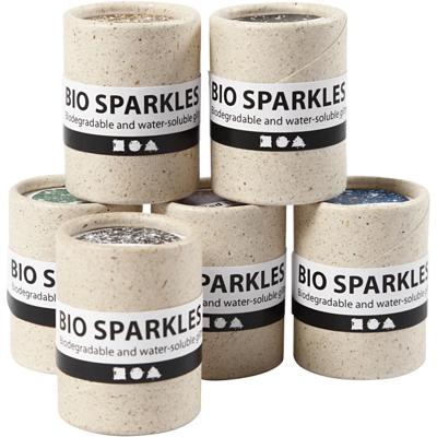 Creativ Company Bio glitter kleuren, 6x10gr