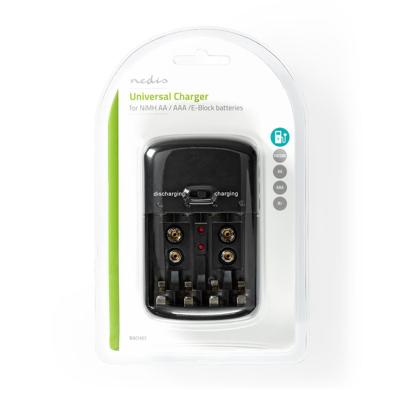 Nedis NiMH-Batterijlader AA / AAA | 1.2 / 9 V DC | 0.2 A | 1 stuks - BACH07 BACH07 Nedis NiMH-Batterijlader AA / AAA | 1.2 / 9 V DC | 0.2 A | 1 stuks - BACH07 BACH07